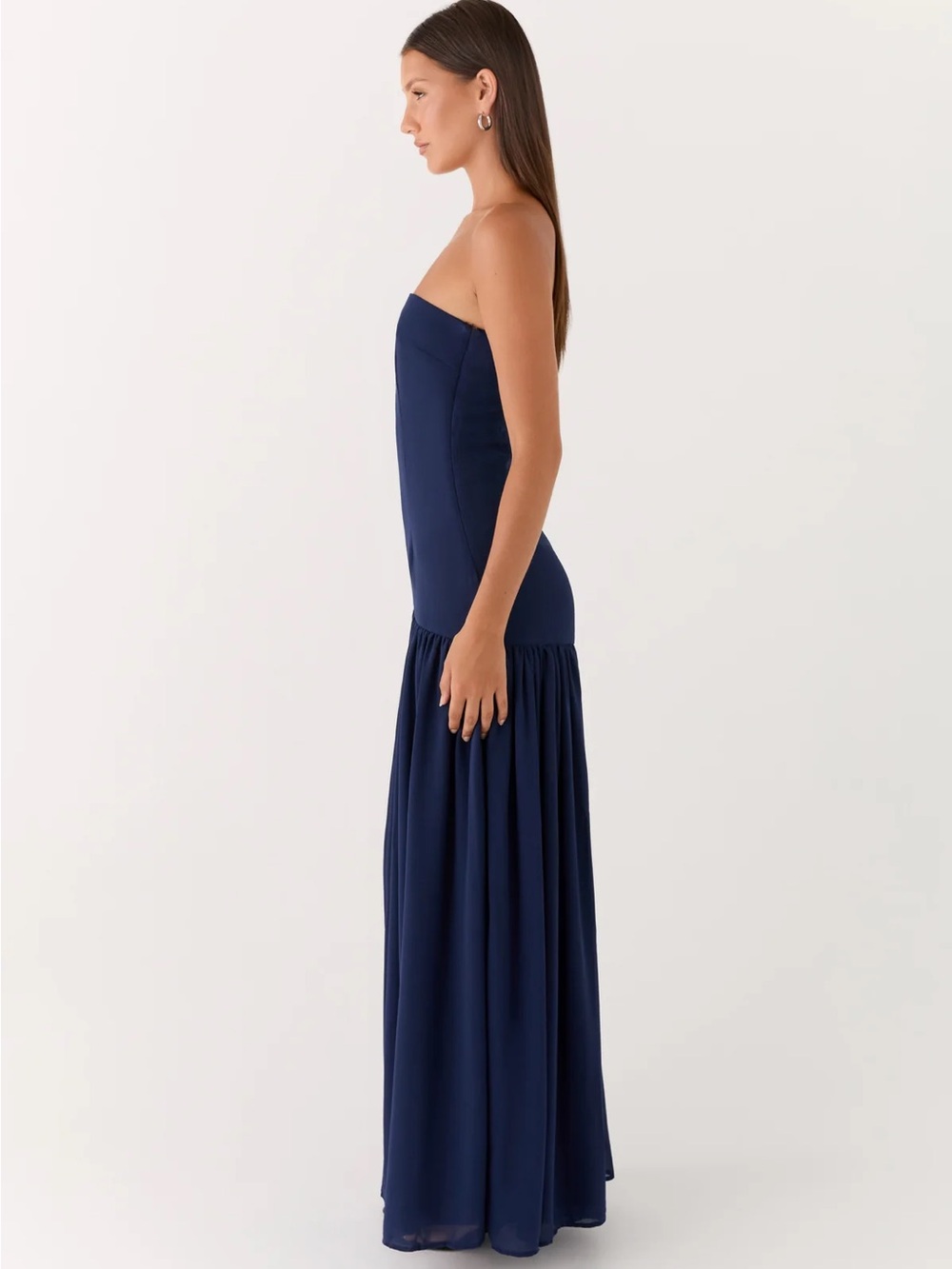 Strapless Navy Maxi Dress - Picture 4 of 4